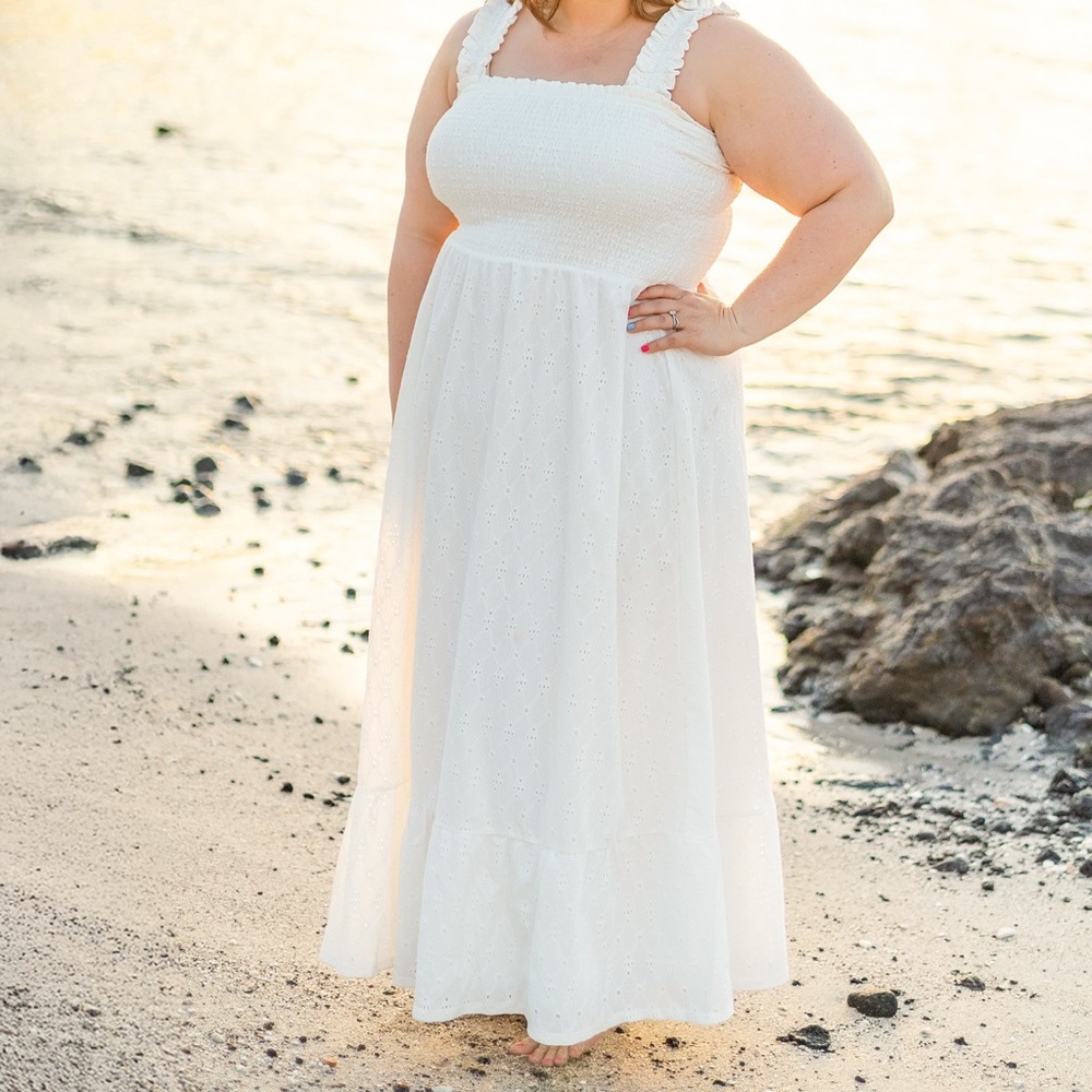 City Chic White Ariel Maxi Dress
